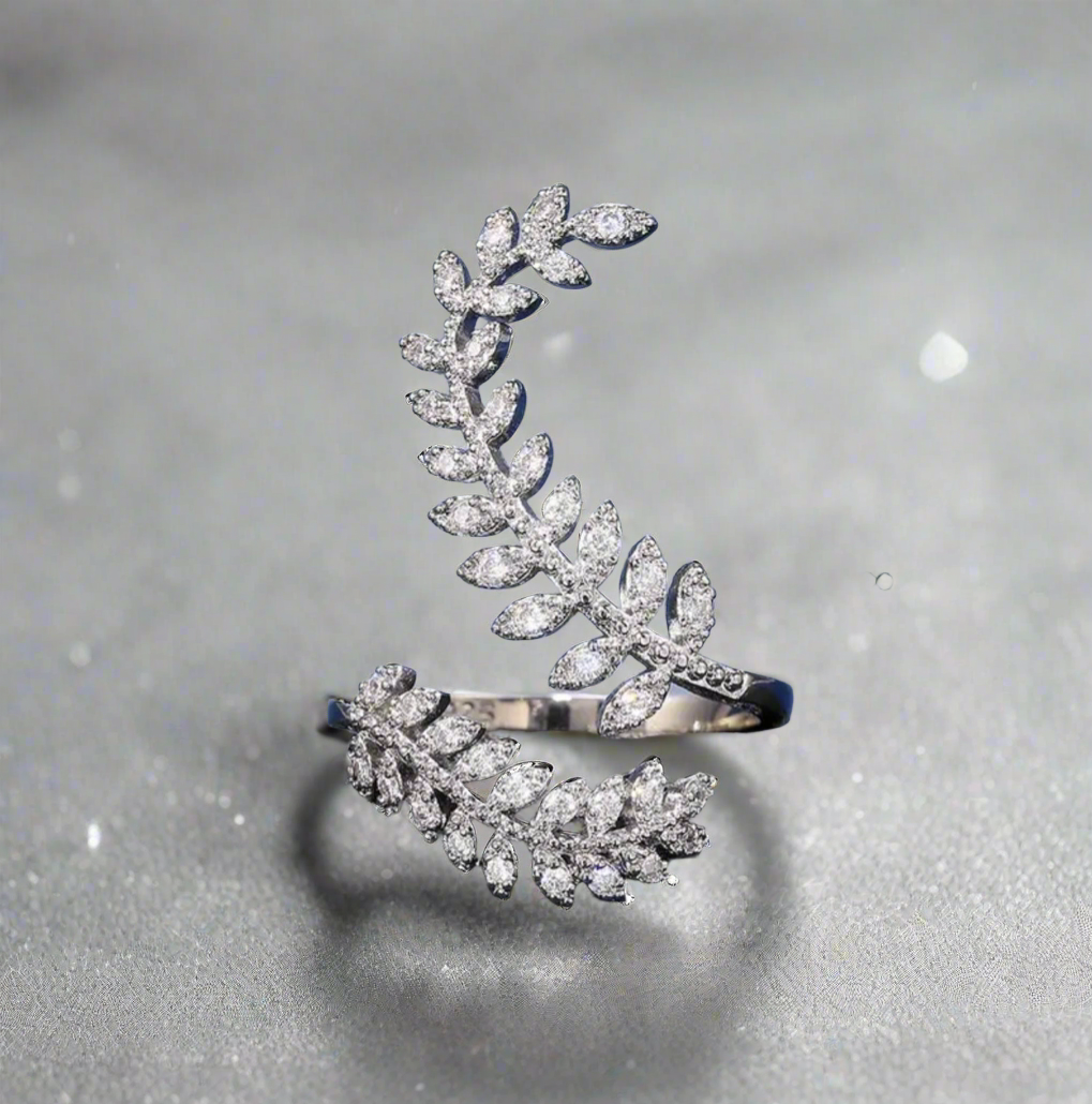 Leaf All-Fit Ring in Silver