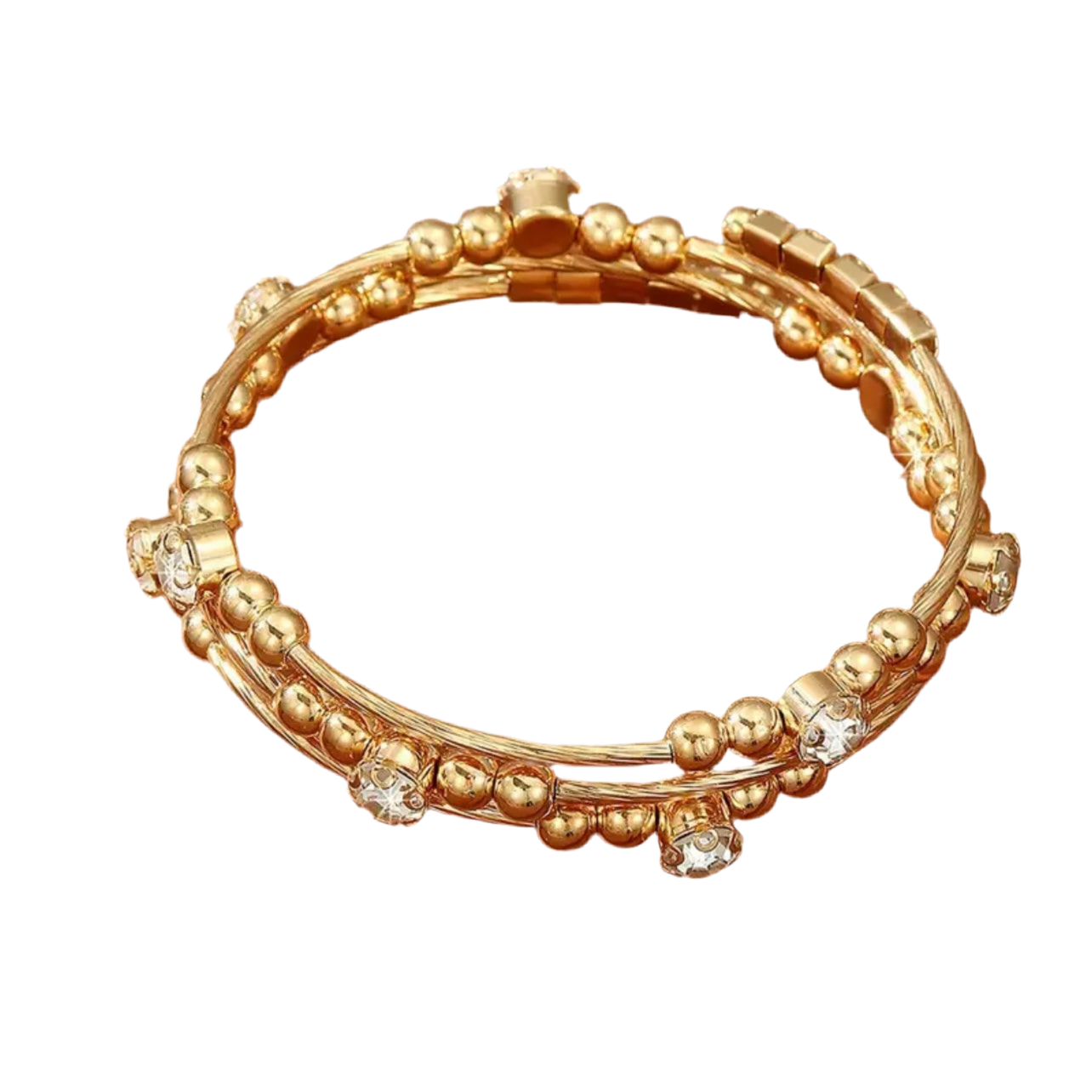 Gold Clear Flexible Bracelet