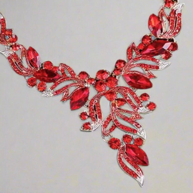 Red Leaves Jewelry Set