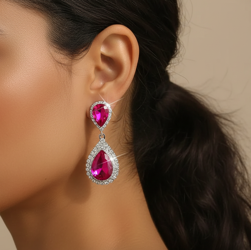 Vibrant Water Drop Earrings