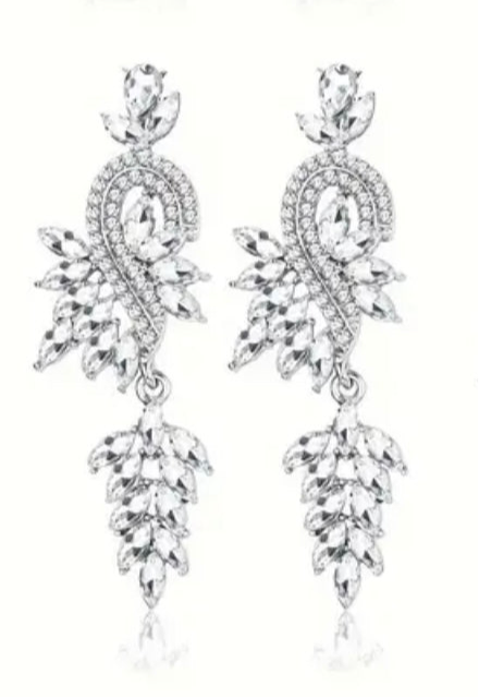 Zircon Clip Earrings