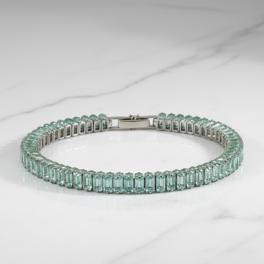 Iced Green Tennis Bracelet
