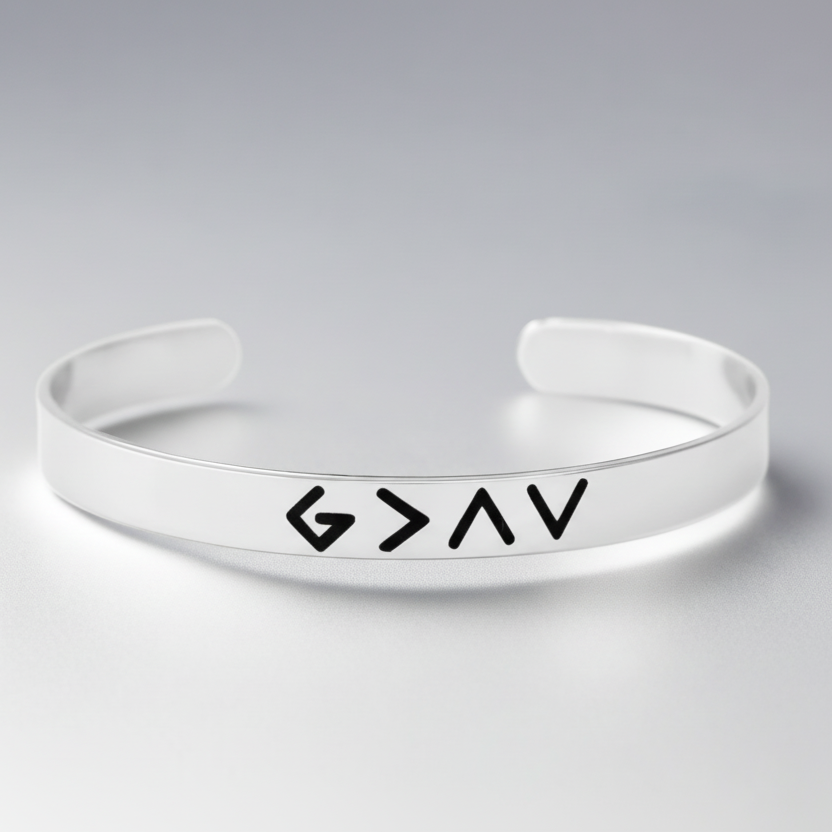 God Is Greater Cuff Bracelet