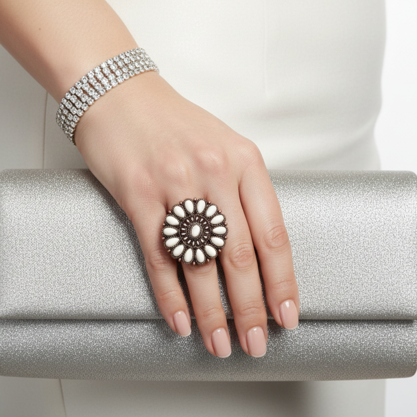 Oval 2 Turquoise Ring