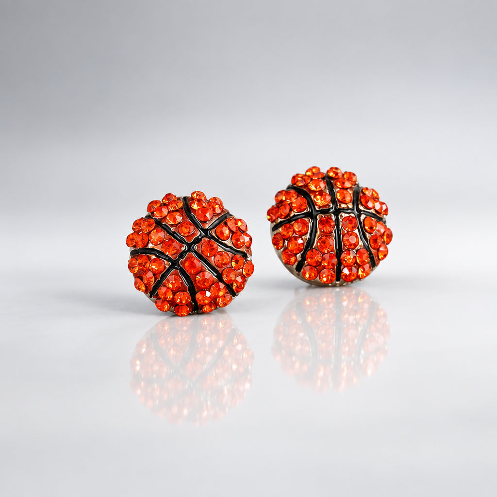 Sports Rhinestone Stud Earrings