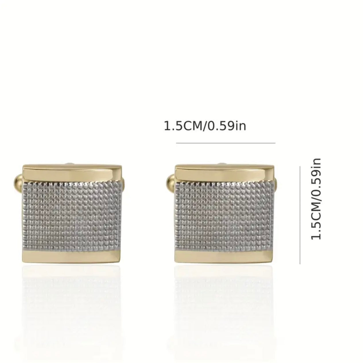Gold Silver Cufflinks