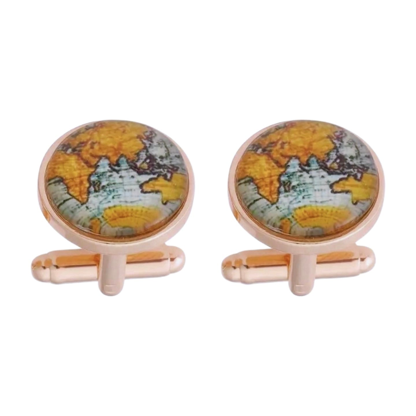 World Map Cufflinks