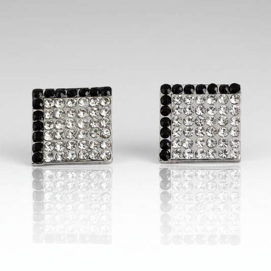 Clear & Black Cufflinks