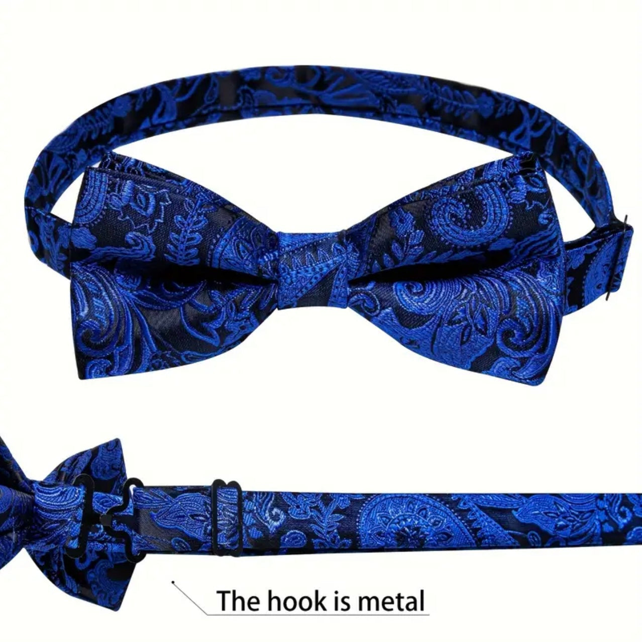 Black Paisley Bowtie Set