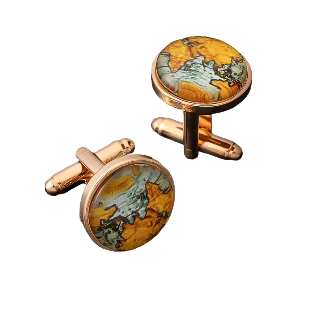 World Map Cufflinks