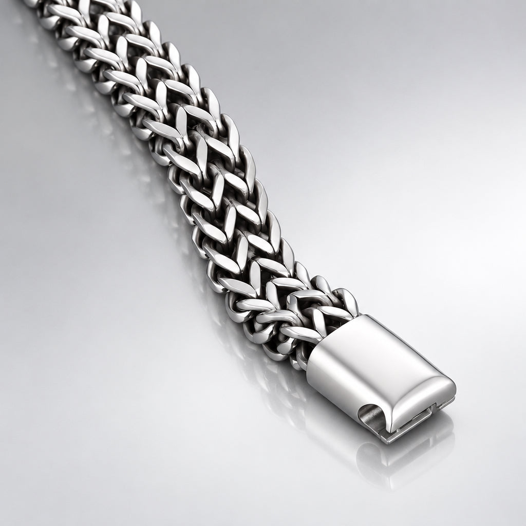 Woven Steel Chain Bracelet