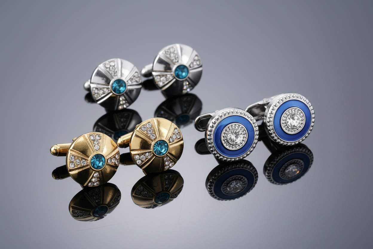 Shield Blue Cufflinks