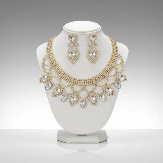 Extravagant Rhinestone Jewelry Set