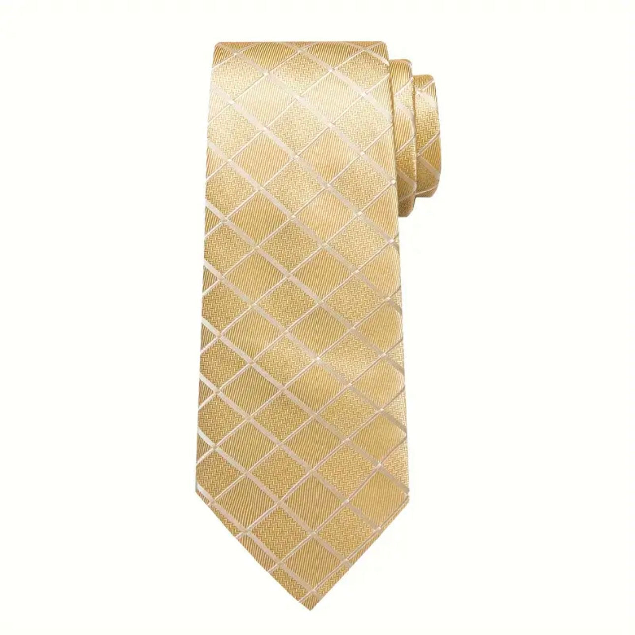 Gold Champagne Necktie Set