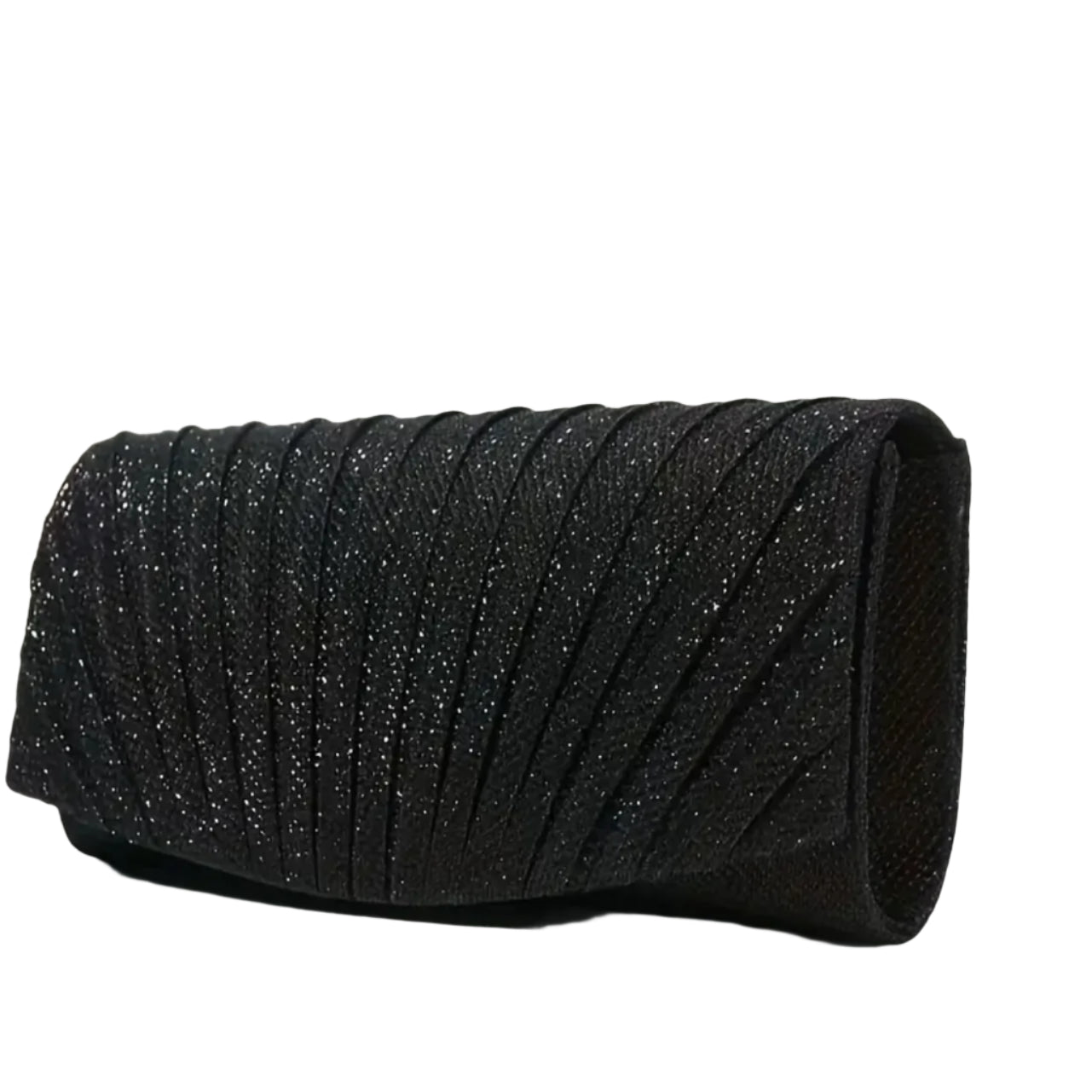 Black Sparkle Fabric Clutch