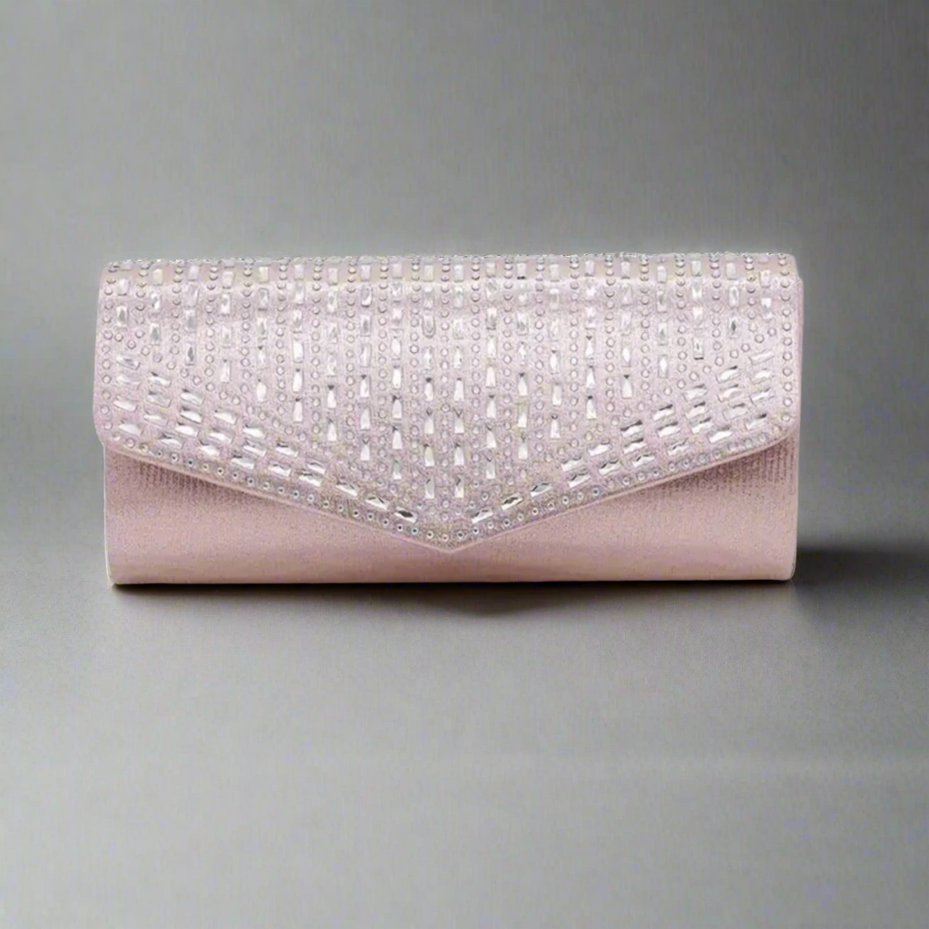 Pink Rhinestone Evening Bag