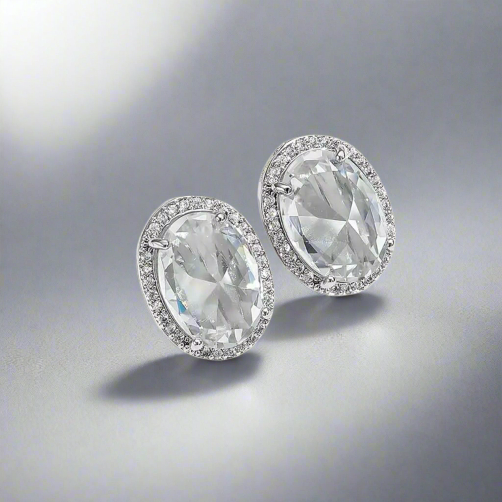 Zirconia Clip Earrings