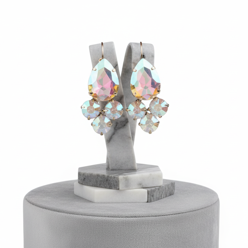 Color Rich Dangle Earrings-Pear