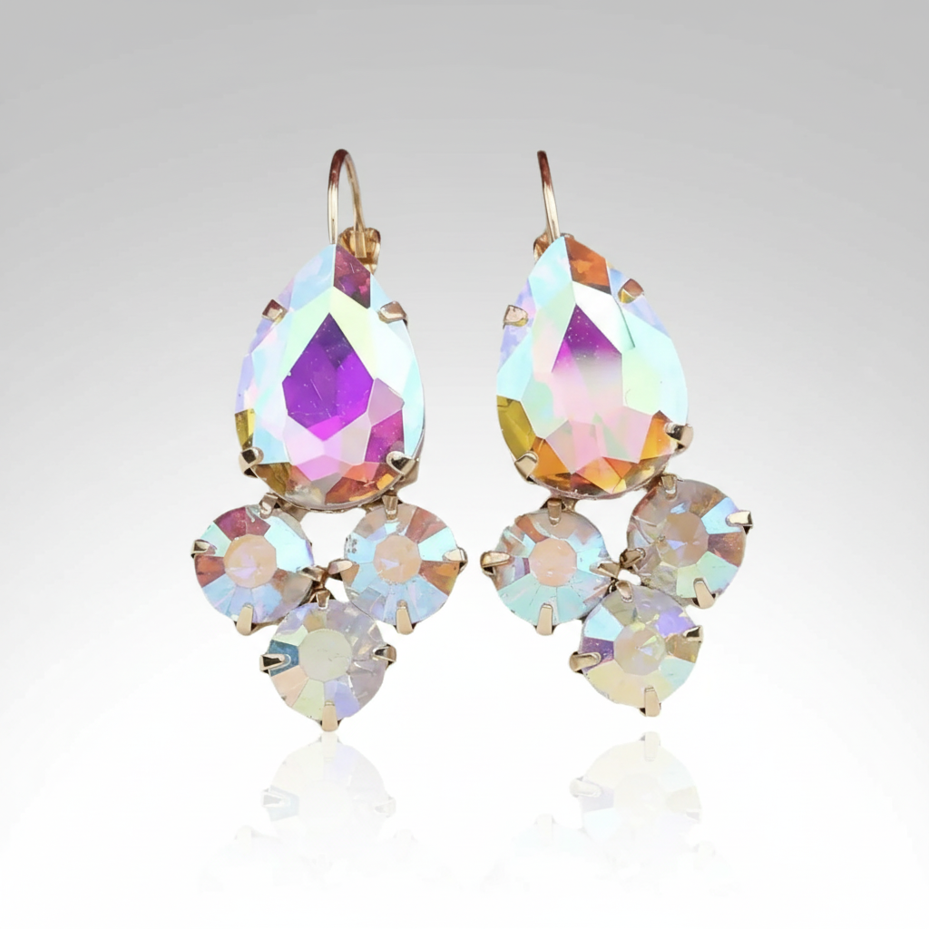 Color Rich Dangle Earrings-Pear