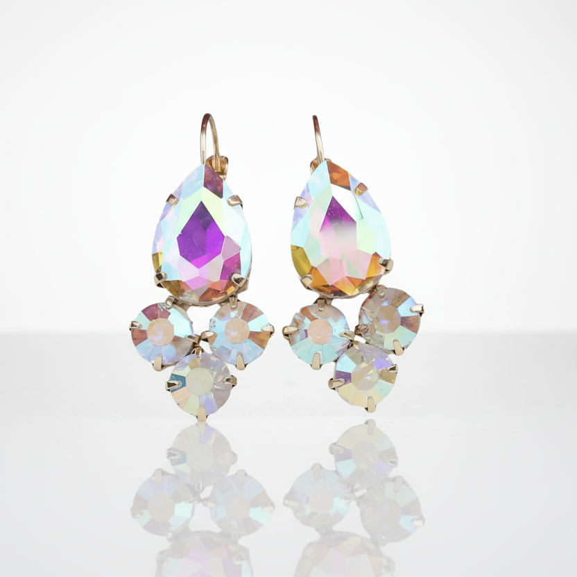 Color Rich Dangle Earrings-Pear