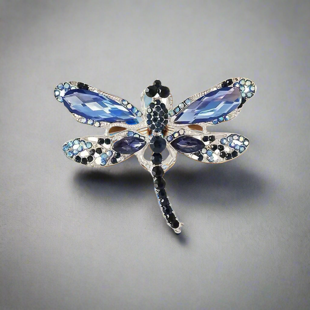 Blue Dragonfly Brooch Pin