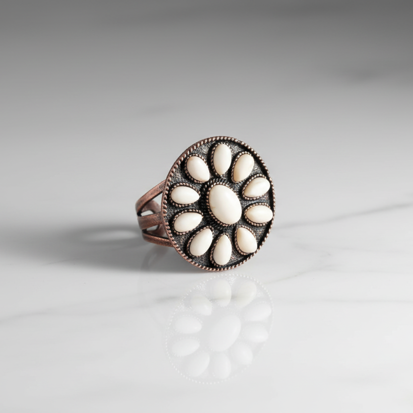 Oval Bronze Turquoise Ring