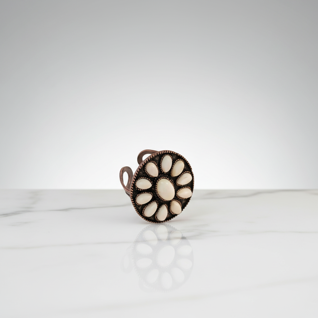 Oval Bronze Turquoise Ring