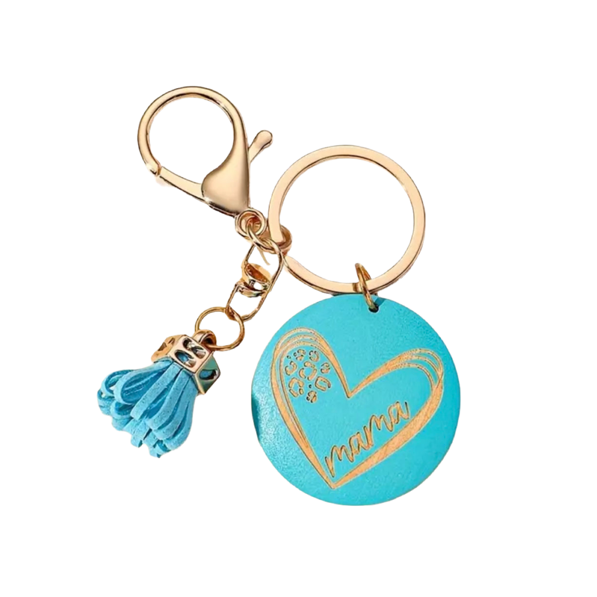 Mama Tassel Blue Keychain