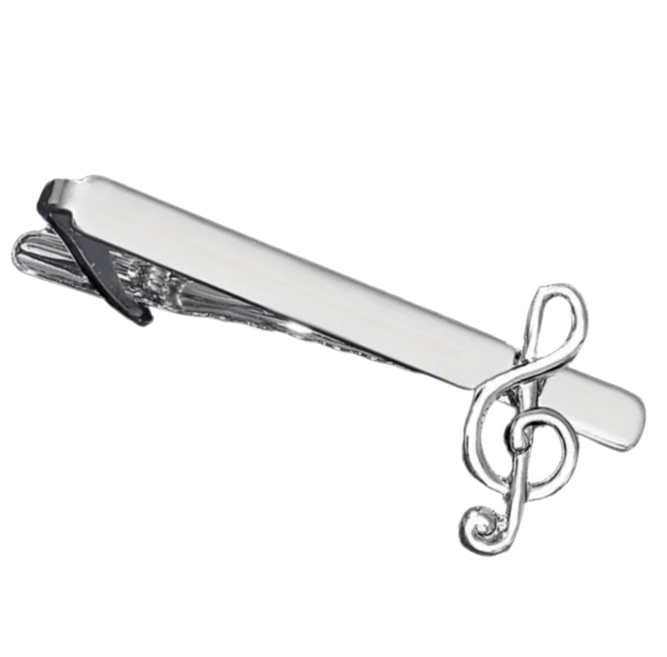 Music Note Cufflinks Tie Clip Set