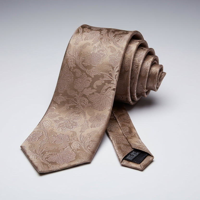 Discreet Floral Necktie Set