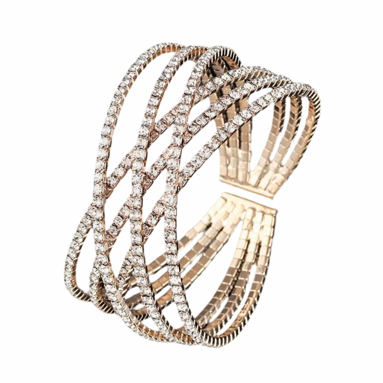 Clear Gold Cuff Bracelet