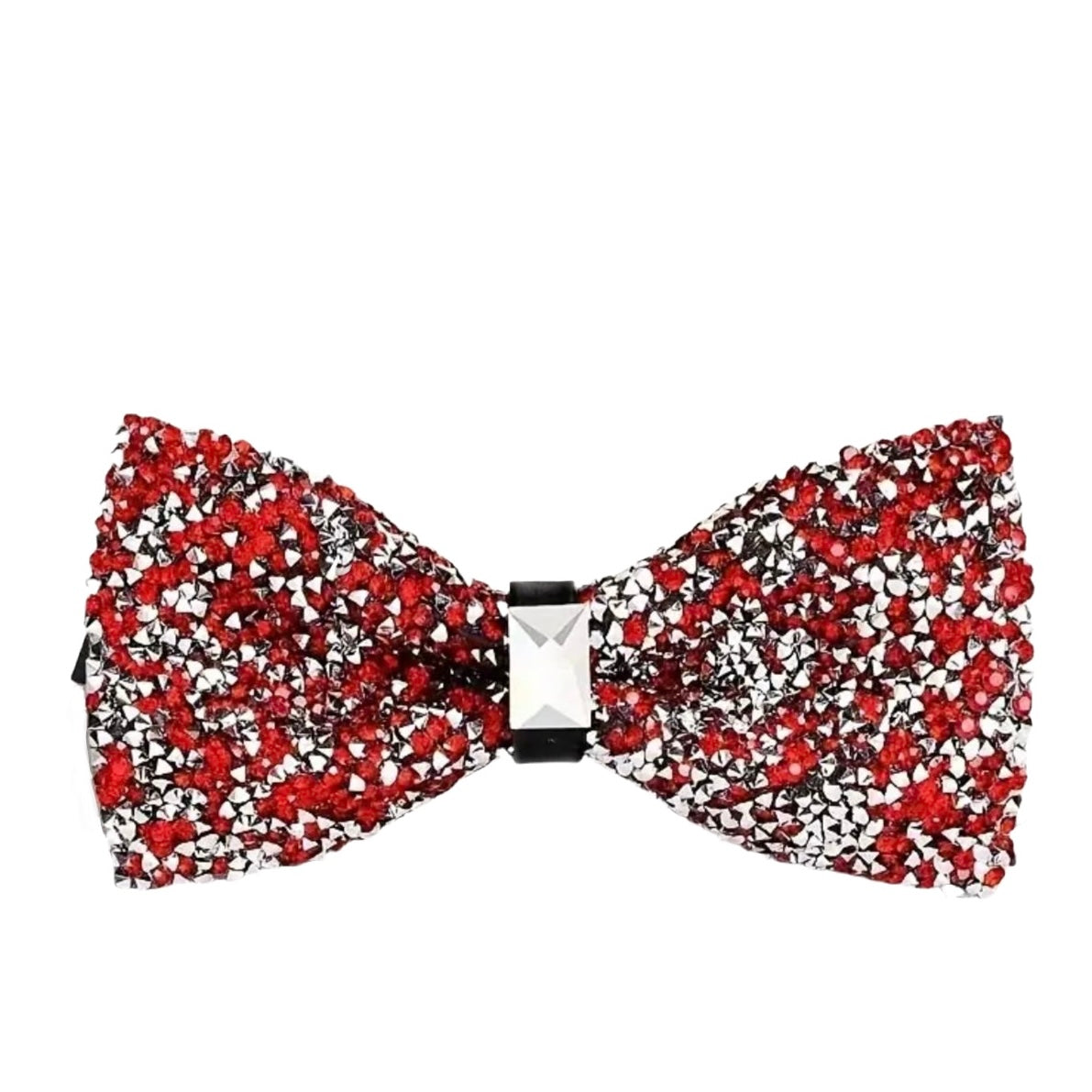 Red Silver Rhinestone Bowtie