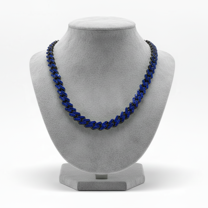Blue Cuban Chain Necklace