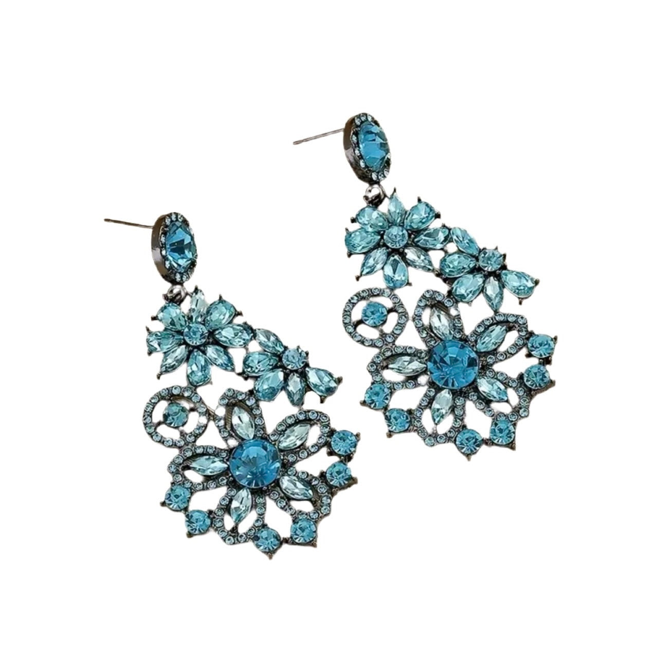 Vintage Vibe Blue Earrings