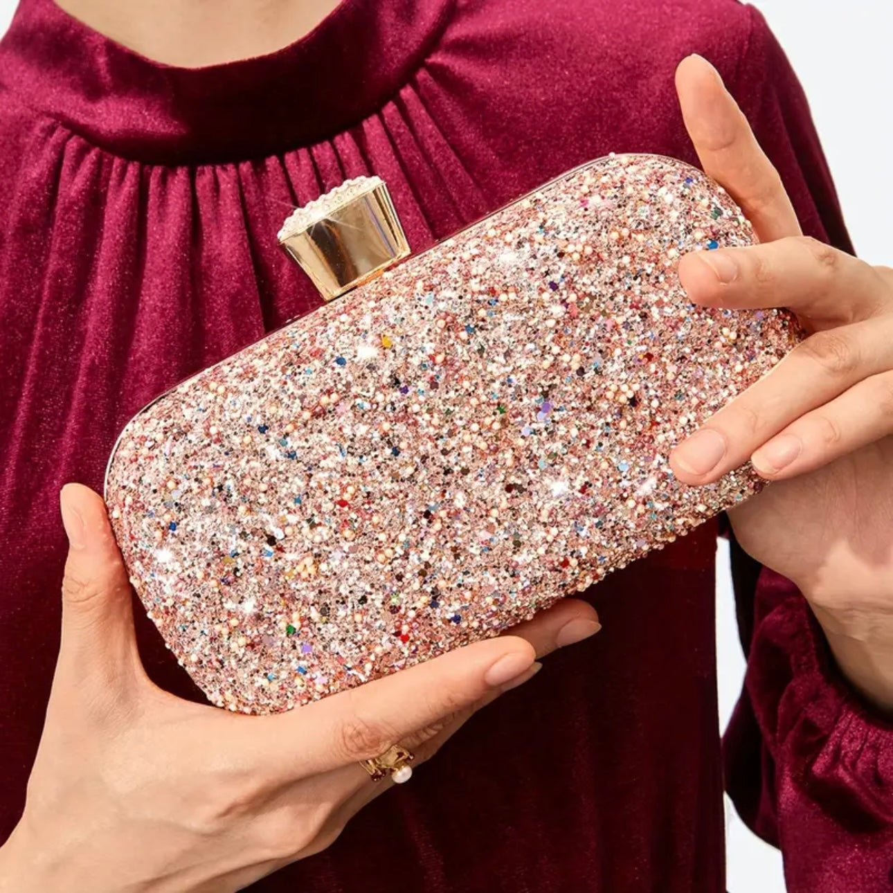 Multicolor Rhinestone Evening Bag