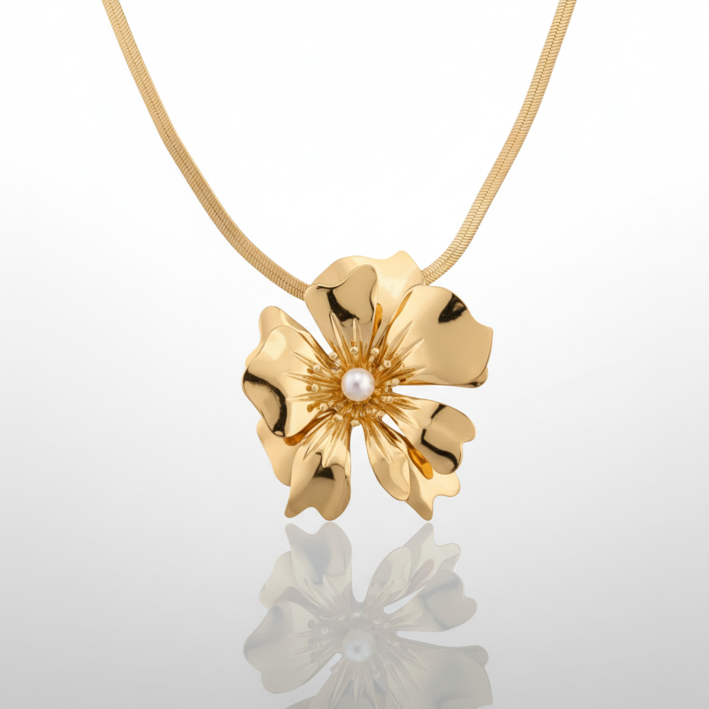 Gold Floral Necklace