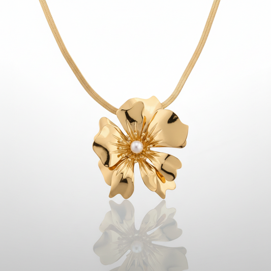 Gold Floral Necklace