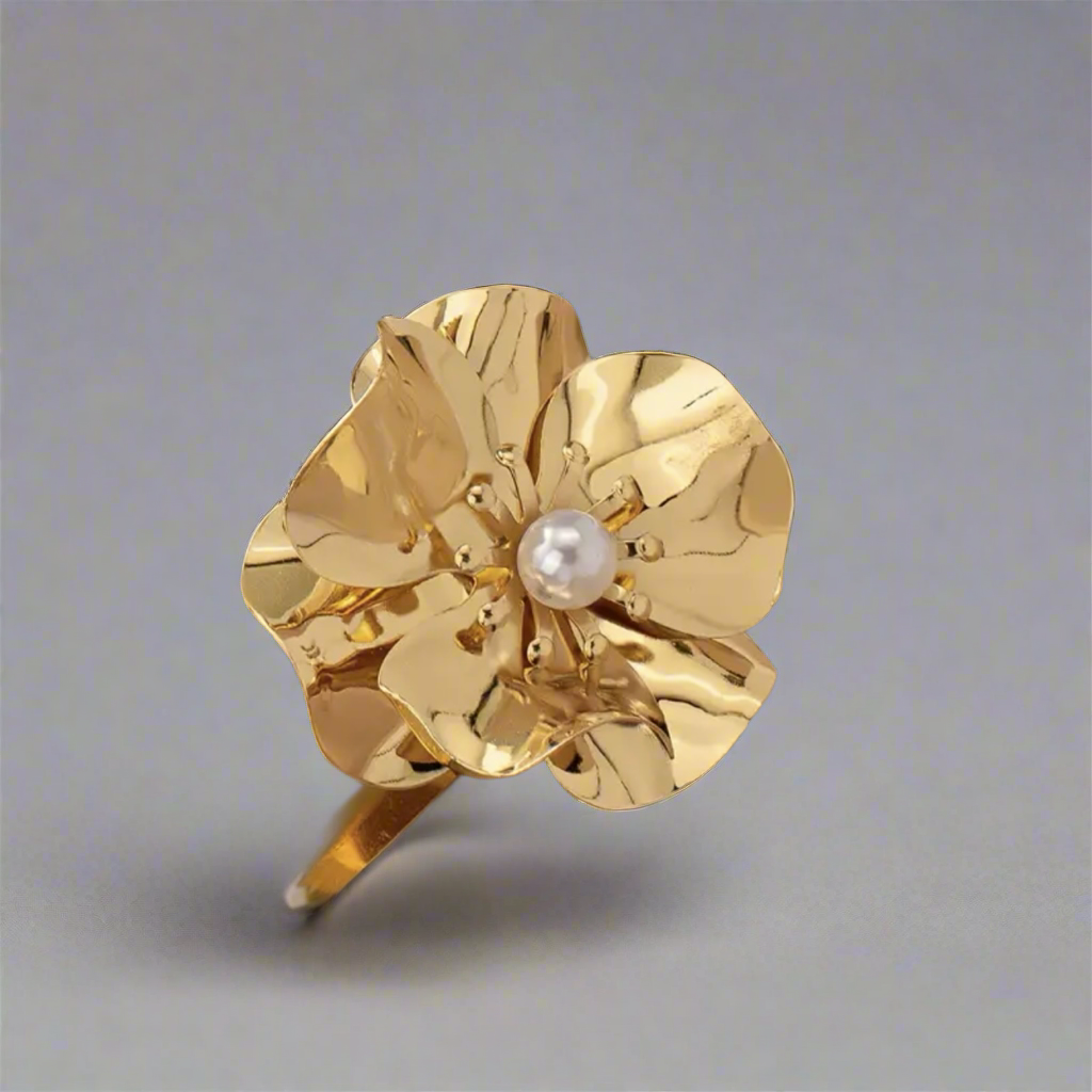 Gold Floral Ring