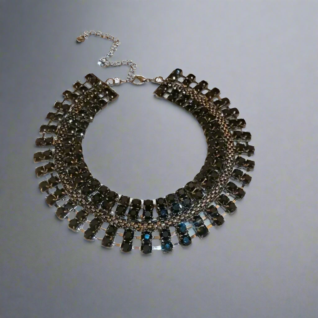 Black Rhinestone Choker Necklace