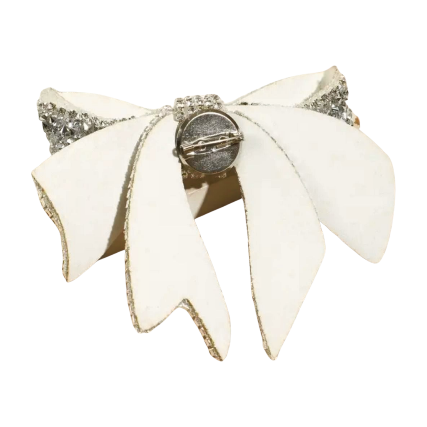 Silver Bowtie Brooch Pin