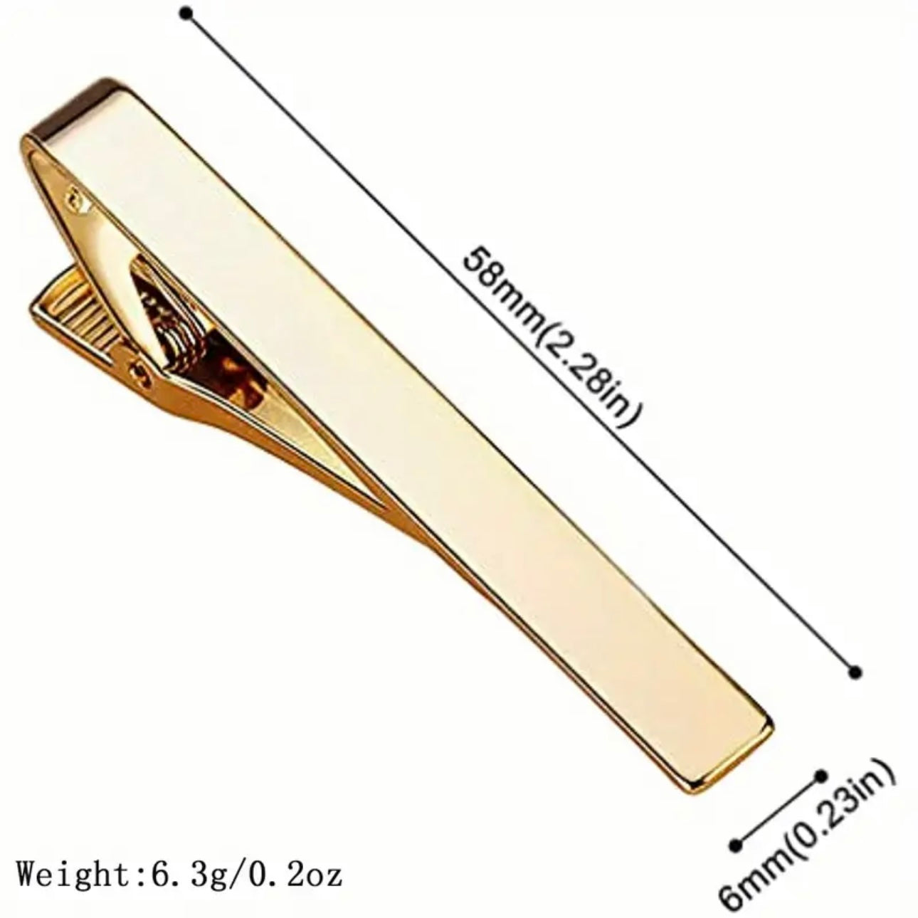 Modern Minimalist Tie Clip Silver