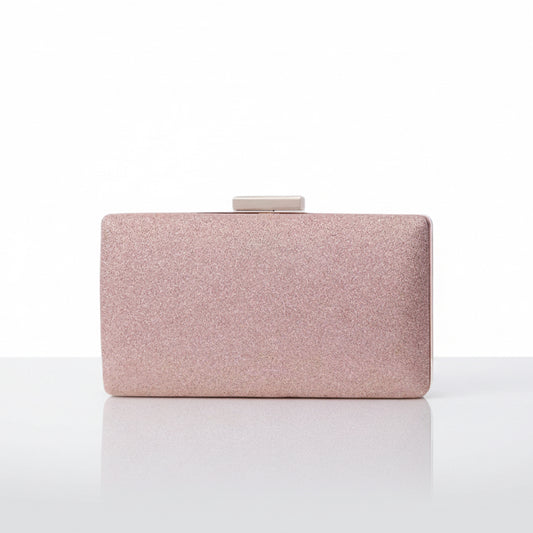 Glittery Blush Rose Gold Clutch