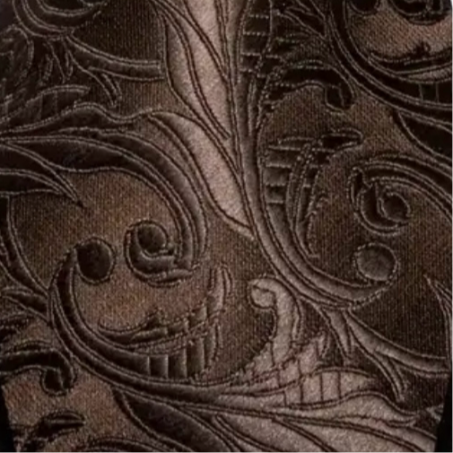 Brown Luxurious Scroll Necktie Set
