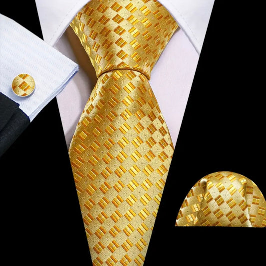 Yellow Barry Wang Necktie Sets