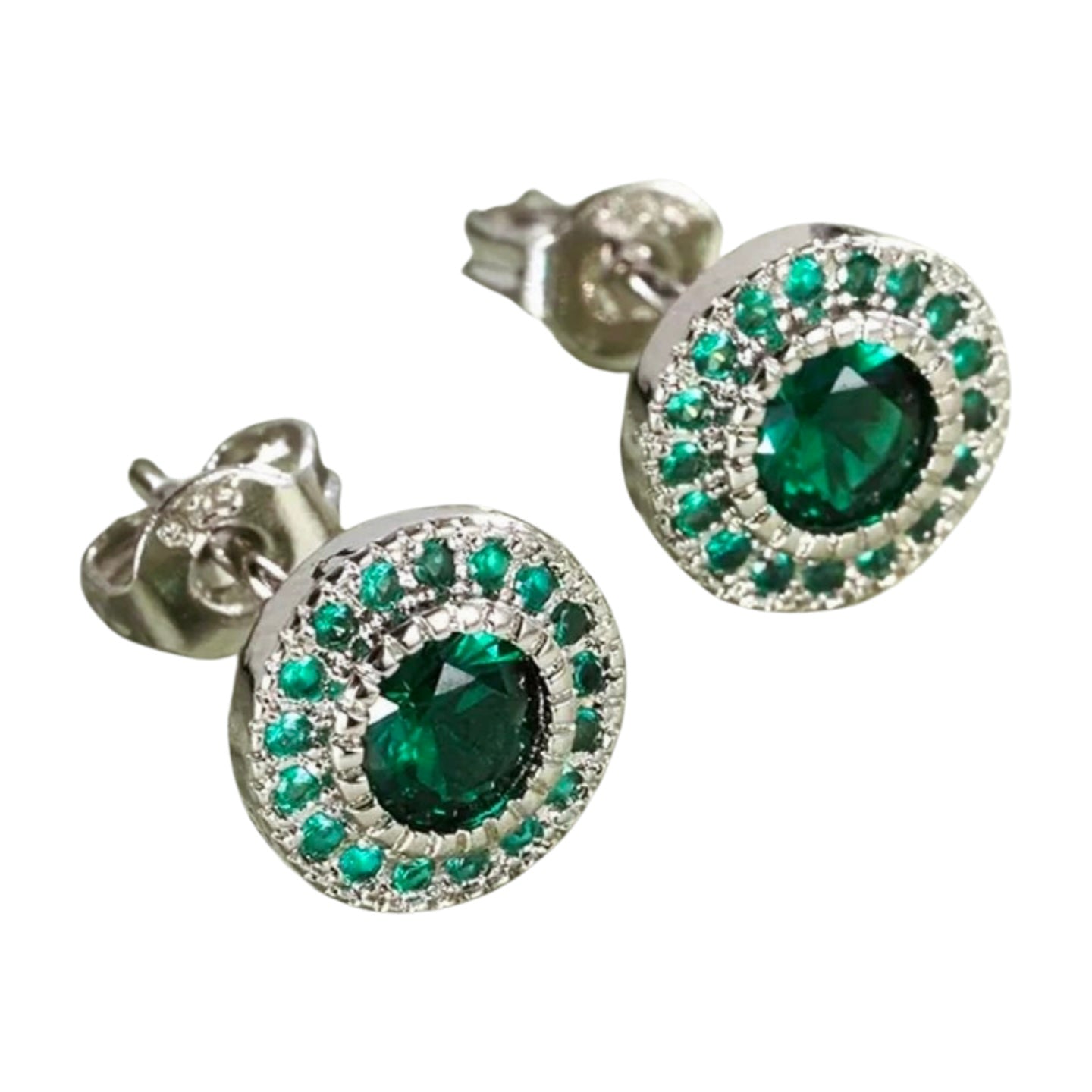 Green Zircon Stud Earrings
