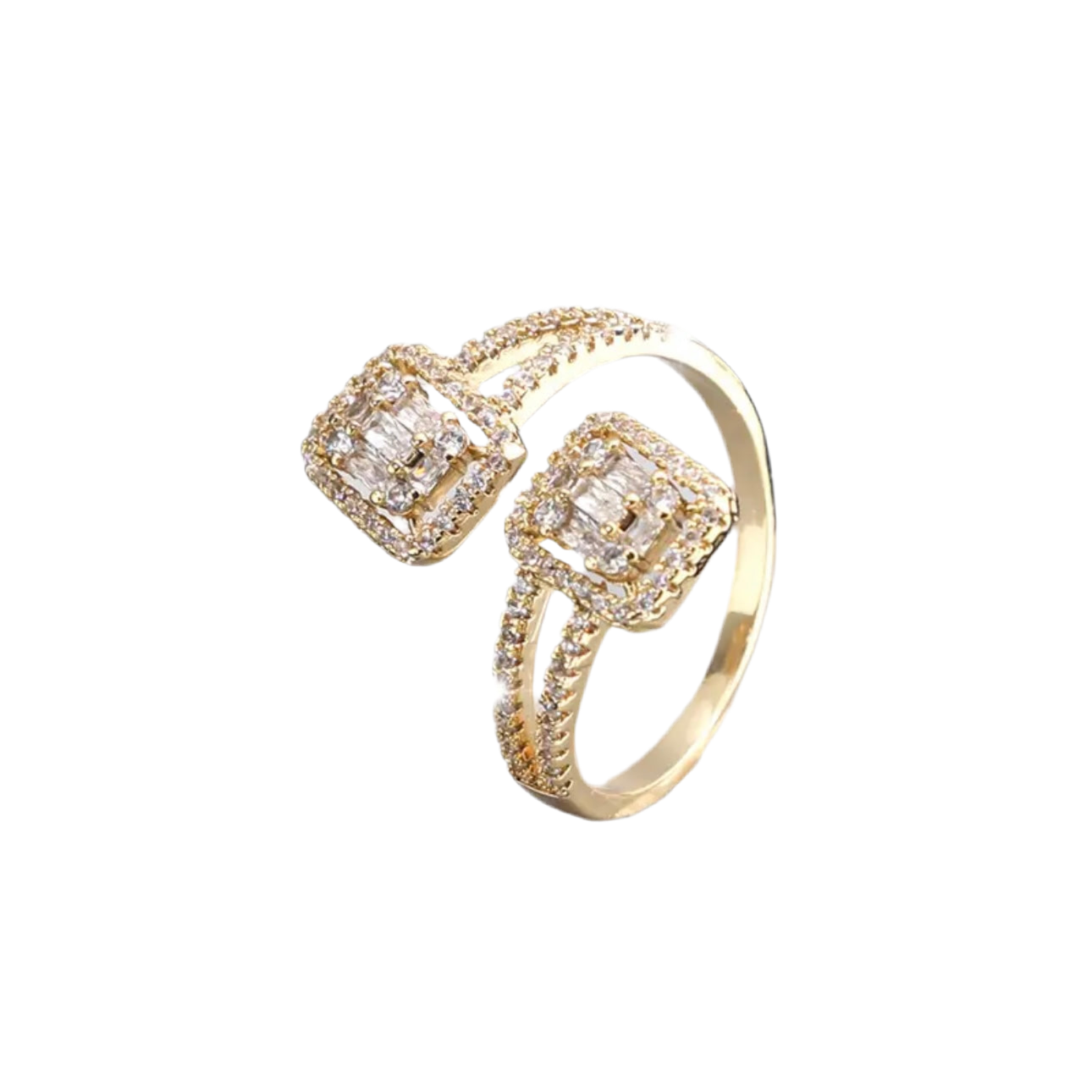 Zircon Wrap All-Fit Ring in Silver