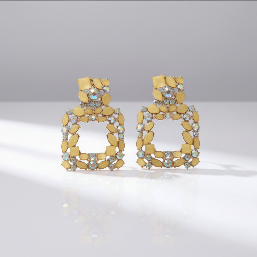 Colorful Square Fashion Earrings