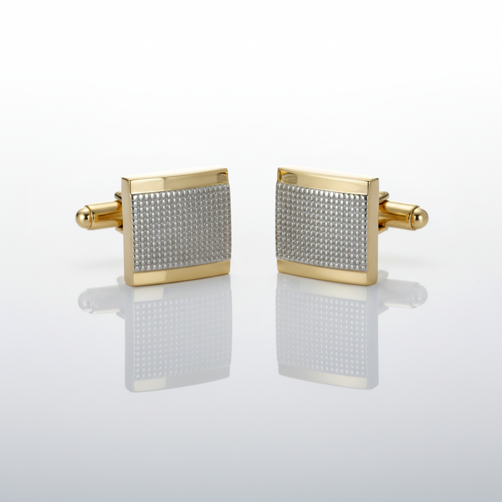 Gold Silver Two-Tone Cufflinks