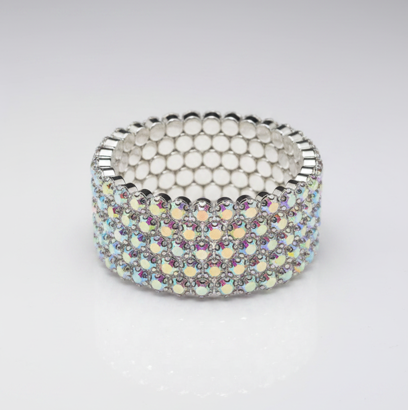Flexible 5 Row Bracelets-Gold Setting