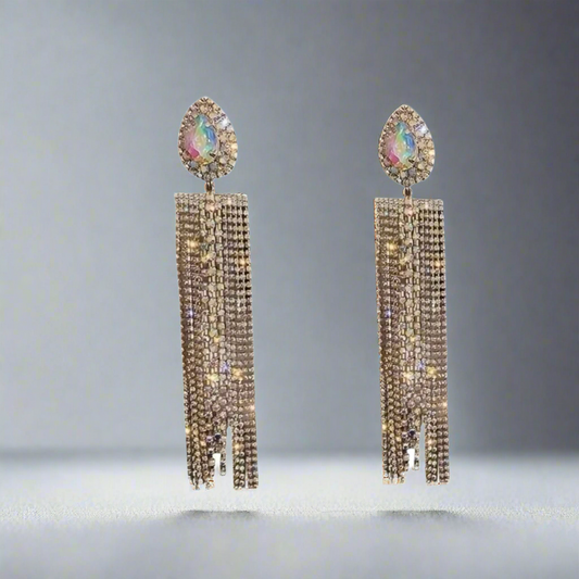 Gold Exaggerated Tassel Earrings